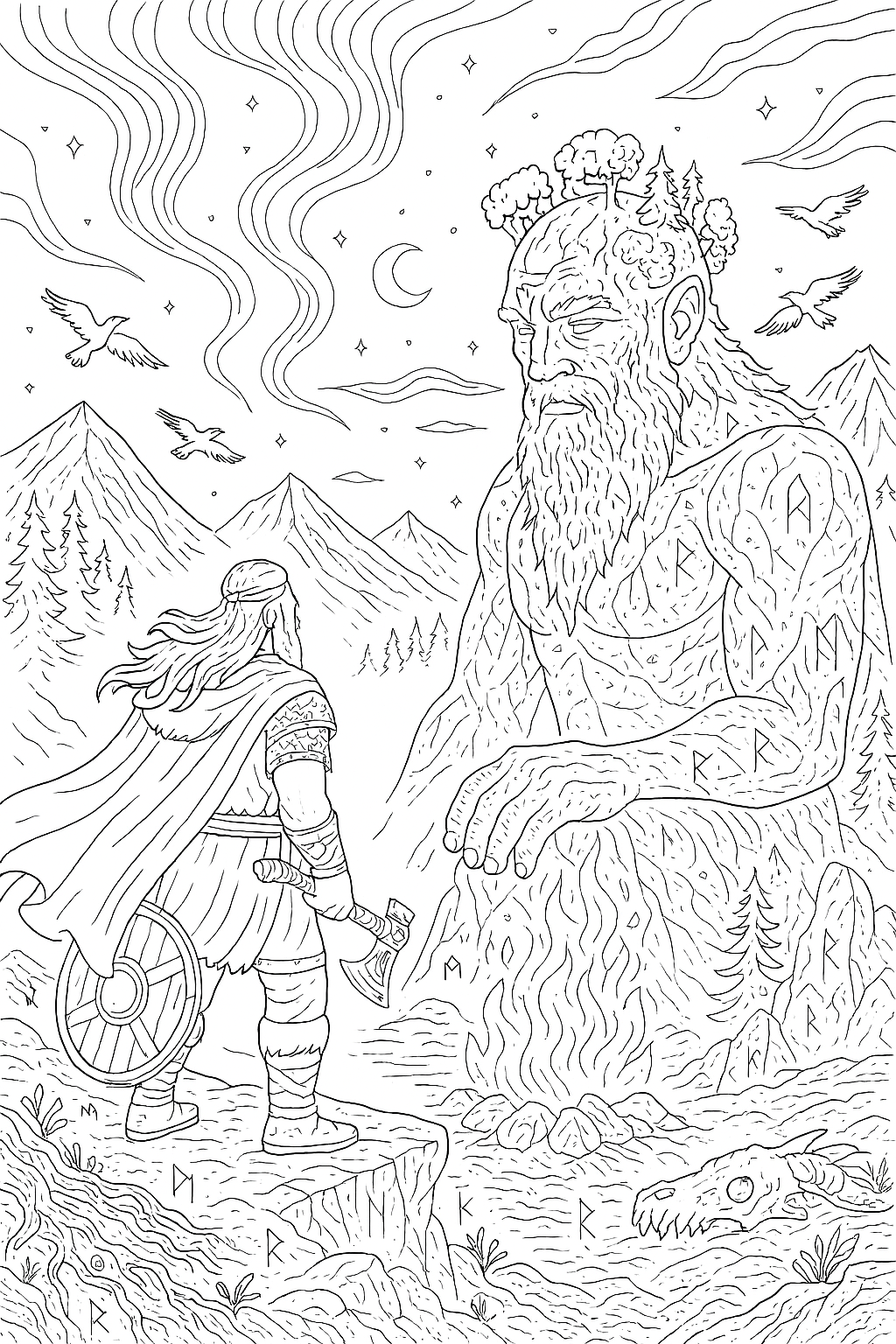 Wikingowie - Antystresowa kolorowanka dla dorosłych - obrazek 5