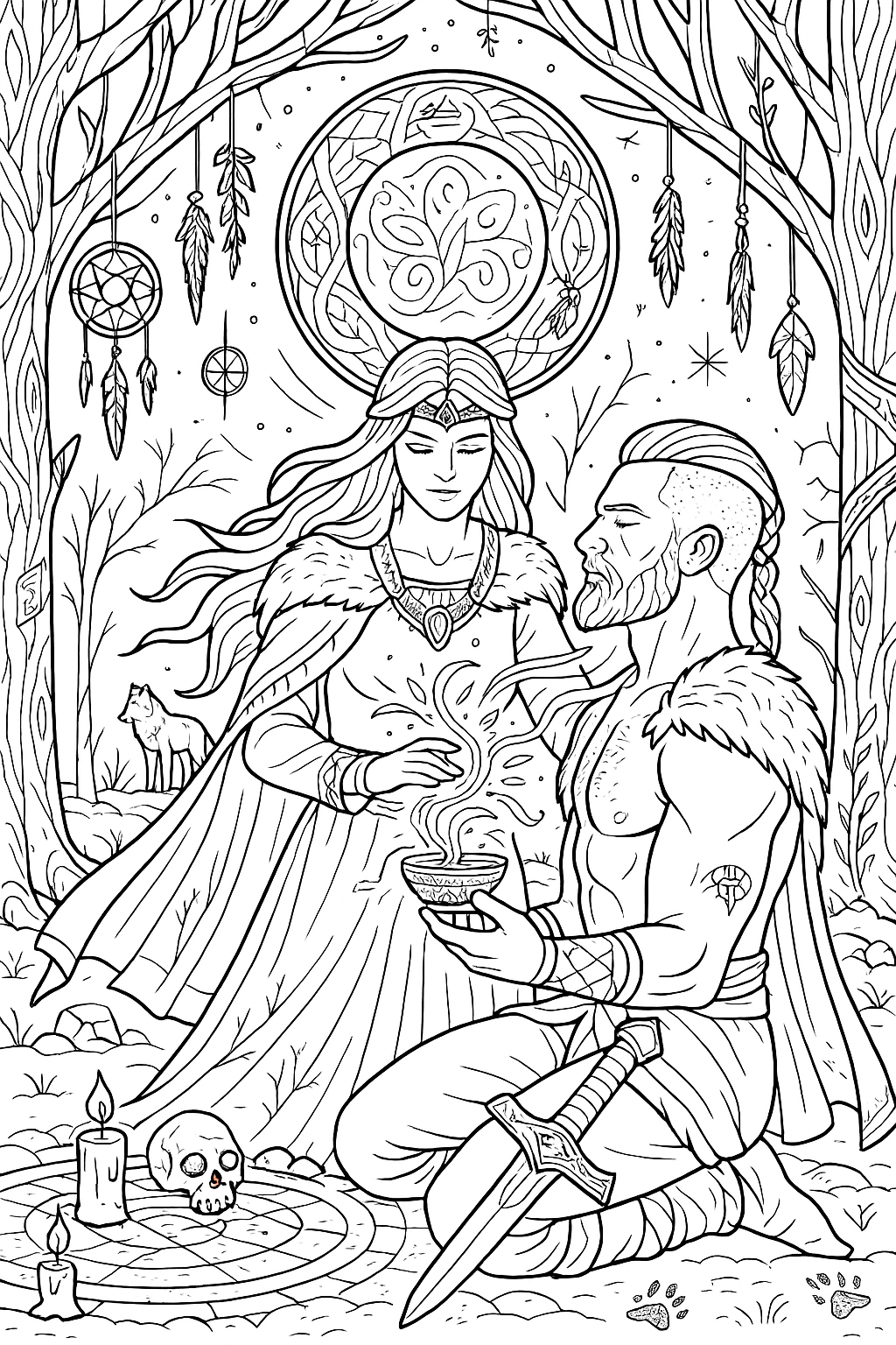 Wikingowie - Antystresowa kolorowanka dla dorosłych - obrazek 4