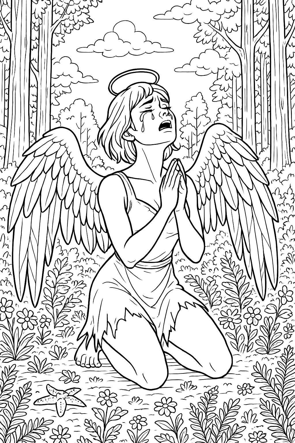 Zmysłowe Anioły - Antystresowa kolorowanka dla dorosłych - obrazek 4