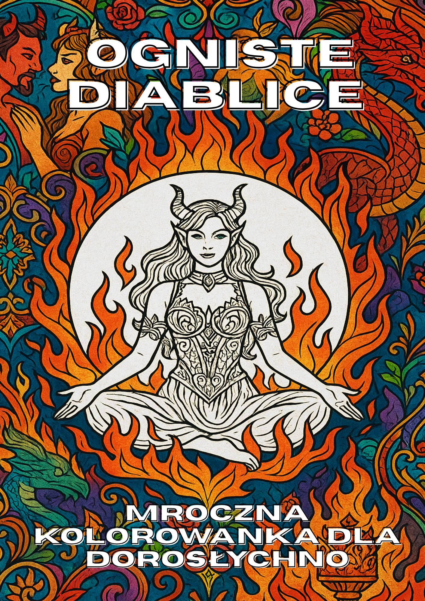 Ogniste Diablice - antystresowa kolorowanka dla dorosłych